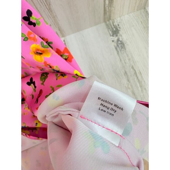 Ann Mashburn Sz S Isla Maxi Dress Pink Floral Charmeuse EUC - Picture 10 of 16